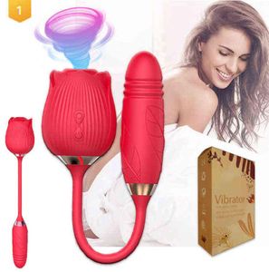 NXY Vibratori Nuovo Due in Uno Fiore di Rosa Rossa 2 0 Leccalingua per Adulti Massaggiatore Doppio Giocattolo Del Sesso per Le Donne 04119532895