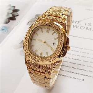 2021ウォッチプロモーション爆発モデルQuartz Watch Carved Shell Square Wristwatch11Colors229J