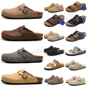 Top Designer Birkin Bostons Zoccoli Sandali Donna Uomo Stock Arizonas Scarpe da ginnastica con plateau Ciabatte in pelliccia infradito Sneaker Scarpe casual Pantofole in pelle scamosciata di montone Dhgate