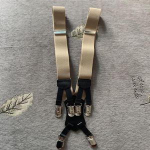 2022 New Factory Direct Fashion Men's and women Designer Suspenders 3.0 x 115cm Six Clip Wide Strap C 180y