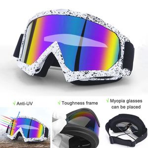 Skilowe gogle snowboardowe anty mgła narciarstwo okulary zimowe sportowe sportowe motocykl wiatroodporne okulary przeciwsłoneczne UV 231213