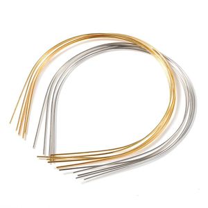 Bead Caps 10 Pcs 1.2 / 1.5mm Largura Metal Headband Base de Aço Fio Beading Hair Hoop Moldura para DIY Noiva Meninas Pérola Jóias Acessórios Dhogf