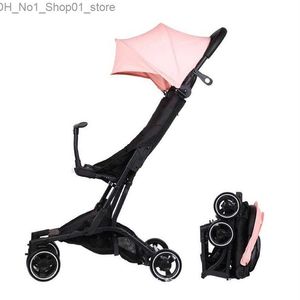 Strollers# Luxury Pocket 4 9kg Baby Stroller Light Folding Carriage Umbrella Pram Portable On The Airplane Kinderwagen Strollers#232w Q231214