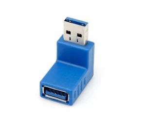 10pcs/lot ---新角度90度USB 3.0男性から女性のM/Fコネクタ拡張アダプター卸売