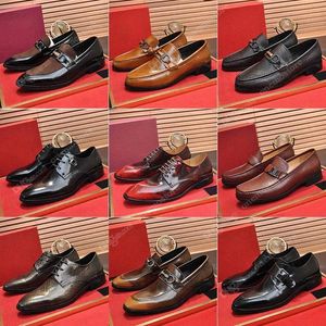 Yüksek kaliteli Ferra Gamo Gancini Elbise Ayakkabı Tasarımcısı Mens Business Shoes Loafers İtalyan Üst Kabartmalı Cowhide Deri Katılmak için PartiiUY4#