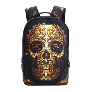 Mochila Moda Crânio Impressão Designer Mochilas Estudantes Escola Poliéster Sacos de Viagem 8 Color309T