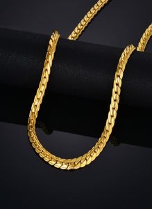 Винтажные ожерелья на плоской цепочке, мужские золотые цепочки из нержавеющей стали, золотые цепочки на шею для мужчин, ювелирные изделия в стиле панк, дропшиппинг5003553