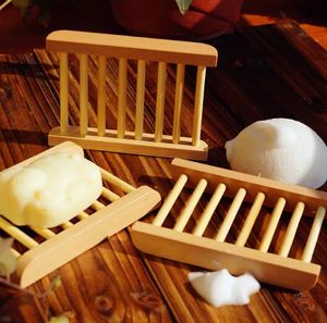 Natural Bamboo Soap Rack Box Container Home Use Wooden Storage Holder Soaps Dishes Eco-friendly Wood Craft Bathroom Soap Tray Q500