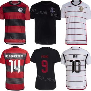 Club Team 23-24 Homens Futebol CR Flamengo Jersey 10 GABRIEL 27 HENRIQUE 14 DE ARRASCAETA 7 RIBEIRO 9 PEDRO 20 GERSON 16 LUIS 6 LUCAS 29 HUGO Camisa de Futebol Kits Uniforme