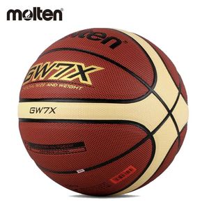 Bollar Original Molten Basketball GW7X Size 7 Officiell försäljning inomhus och utomhus slitstoppande PU Soft Leather Training Game Men's Ball 231213