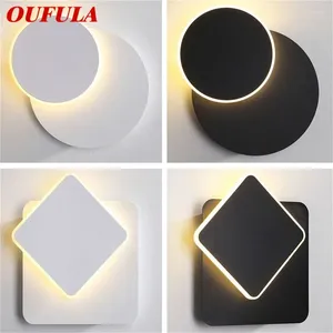 Wall Lamp Oufula Modern Light Fixture Rotating Bedside Led Creative Decorative For Home Bedroom Living Room Dining