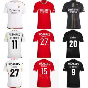 Club Team 23-24 Men Soccer SL Benficas Jersey 27 RAFA 11 DI MARIA 10 KOKCU 87 NEVES 33 MUSA 8 AURSNES 7 NERES 19 TENGSTEDT Custom Name Number Football Shirt Kits Uniform