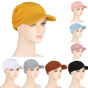 Visiere Visiera color caramello per cappello da sole Protezione solare infermieristica Turbante Hijab Chemio Copricapo Turbanti Abbigliamento quotidiano