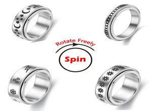 Spinner Anelli di ansia per le donne Ruotano liberamente Accessori antistress Gioielli Nuovo modello di tendenza Gioielli in acciaio inossidabile4822400