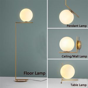 LED Modern Floor Lamps Pendant Lights Table Lamp Bedroom Glass Office Living Room Wall Light Fitting268B