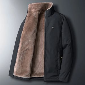 Männer Daunen Parkas Winter Fleece Jacke Warme Dicke Windjacke Hohe Qualität gepolsterte Pelz Kragen Baumwolle Mantel Marke Mode 8XL männlichen Trend 231214