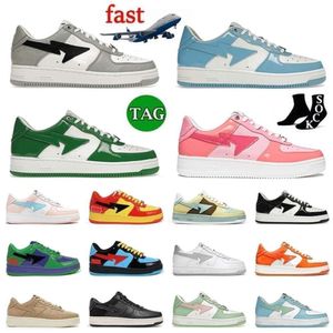 Panda 2024 Designer Sk8 Running Shoes Sta Homens Mulheres Treinadores Cinza Preto Azul Verde Patente Pastel Rosa Abc Camo Nostálgico Amarelo Bege Sapatilhas Ao Ar Livre Jogging Tamanho UE