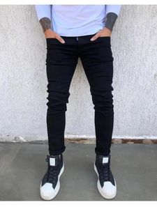 Calças de brim masculinas moda skinny lavagem sólida homens estilo de rua vintage casual slim fit lápis calças jeans calças jeans homens 231213