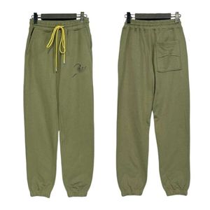 Rhude Pants Designer Fashion Pants Rhude Embroidered Slogan Drawstring Pure Cotton Leggingsユニセックスカジュアルルーズと快適なラベルとロゴ