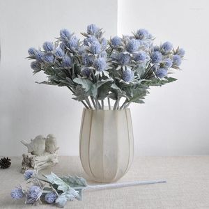 Fiori decorativi 44 cm Pianta di sedano artificiale con foglie appuntite per la festa di nozze e l'arredamento della casa