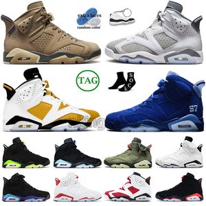 Top Jumpman 6 Mens Ters Oreo Basketbol Ayakkabıları 6S Spor Kahverengi Kelp Toro Kırmızı Oreo Serin Gri Kaktüs Jack İngiliz Khaki Kızılötesi Travis Jogging Spor Sakinleri Açık