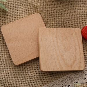 Mats & Pads Wooden Placemat Tea Coffee Cup Pad Holder Heat Resistant Durable Wood Plate For Cups Drop Delivery Home Garden Kitchen, Di Dhivk