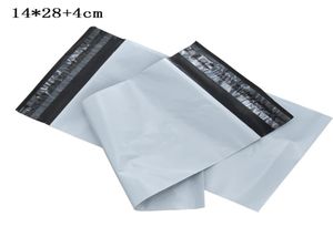 14x284cm plastik kurye posta paketi çanta Post zarf çantaları kendi kendine yapışkan beyaz plastik postacı paketleme torbası retai8385432