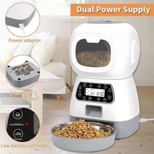 Köpek Kaseleri Besleyiciler Otomatik Pet Besleyici Akıllı Gıda Dispenser 3.5L Köpek Kedi Kase Zamanlayıcı Robot Pet Besleme Su Dispenser Oto Sensör Kedi Çeşmesi 231213