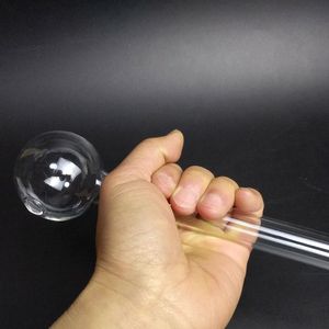 ジャンボオイルバーナーヘビーガラスパイプ重いガラスチューブ透明な厚いガラスストレートオイルハンドパイプ7.5インチガラスタバコパイプストレートガラスパイプガラス喫煙パイプ
