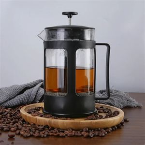 コーヒーポット350ML600ML800ML1000MLメーカーフレンチプレスフィルターティーbrewerコーヒーウェアティーウェアガラスポットハンドパンチ231214