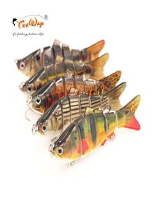 Teeway Fishing Jig Lures 10 cm 19 g 6 Segmente Swimbait Crankbait Angelköder Harter Köder mit künstlichen Haken Angelwobbler1045400