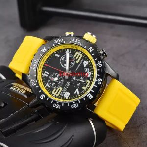 Orologi da polso di marca completa di moda da uomo stile maschile multifunzione di lusso con cinturino in silicone orologio al quarzo BR