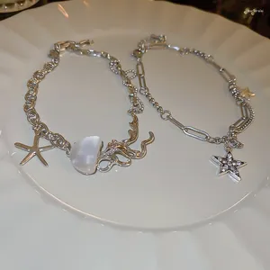 Braccialetti di fascino coreano moda luccicante stella di strass stella pentagramma calamari per jellyfish per donne uomini a stella