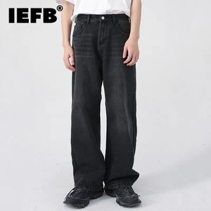 Men s Jeans IEFB Korean Personality Straight Wide Leg Pants 2023 Fashion Autumn Winter Vintage Male Trousers 9A5577 231214