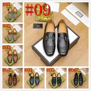 24 Model Fashion Men Designer Luxury Dress Shoes Storlek 38-45 Eleganta mikrofiber läderskor för män glider på formella manliga loafers