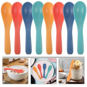 Spoons 8 Pcs Scoop Small For Dessert Vintage Soup Cereal Ramen Student Table Eating Dinner