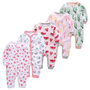 Pijamas 5pcs bebê pijama menina menino pijamas bebe fille algodão respirável macio ropa nascido sleepers pijamas 231213
