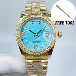 Herrens klocka för män Womenwatch Diamond Watch Designer Watches 41mm Gold Wristwatches Luxury Watch for Women Watches Montre de Luxe Free Tool