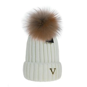 Moda gorro boné masculino designer balde chapéus nova moda feminina senhoras quente inverno gorro grande pele do falso bobble chapéu ao ar livre v07