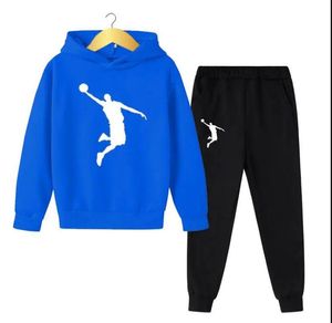 2024 Barn barn Autumn Spring Fashion 2st Hoodie+Pants Sports Suits 3-13 Years Boys Girls Casual Outfits Tracksuits Children Clothing Sets