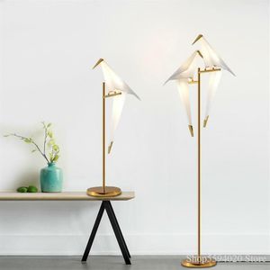 European Design Bird Paper Floor Lamp Postmodern Bedroom Bedside Living Room Sofa Vertical Table Lamps209J