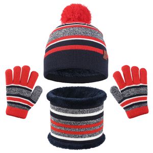 Barnhatt, nacke och handskar Tredelar Winter Fleece Knit varm julklapp