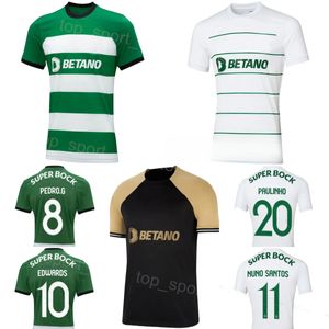 Club Team Sporting CP Soccer Lisbon 9 Viktor Gyokeres Jersey 23 24 Mans 8 Pedro Goncalves 10 Marcus Edwards 47 Ricardo Esgaio 5 Hidemasa Morita Football Shirt Kits