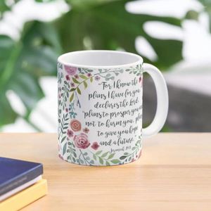 Canecas Jeremias 29:11 Caneca de café copo térmico para cerâmica para transportar