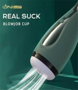 新しいUnimat Real Subking Male Masturbator Strong Clip Suction Flowjob Deep Throat Automatic Masturbation Cup Men for Men P3124824