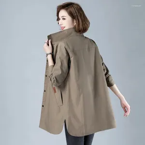 Women's Trench Coats Windbreaker Coat 2023 Spring And Autumn Comfortable Ladies Mid Length Version Fashion Casual Lady Outerwear