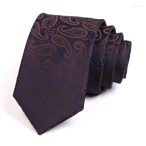 Bow Ties Gentleman Business Tie Design Fashion Formal For Men Suit Work Necktie Geometric 7CM Neck With Gift Box