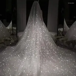 Gelin Peçe Glitter Bling Düğün İÇİN BAŞLANGIÇ 3 METER KAPEŞİK TREN TREN BRIDE AKSESUARLAR VELO DE NOVIA