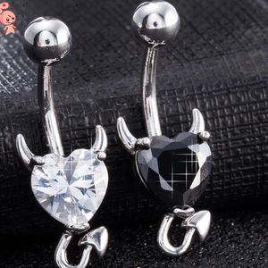 jewelry stainless steel navel rings heart litter devil bell button rings for women fashion255A