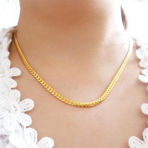 Collana lunga serpente placcata oro 24k da 50 cm per gioielli da donna 2014 2016 vendita catena collares2578